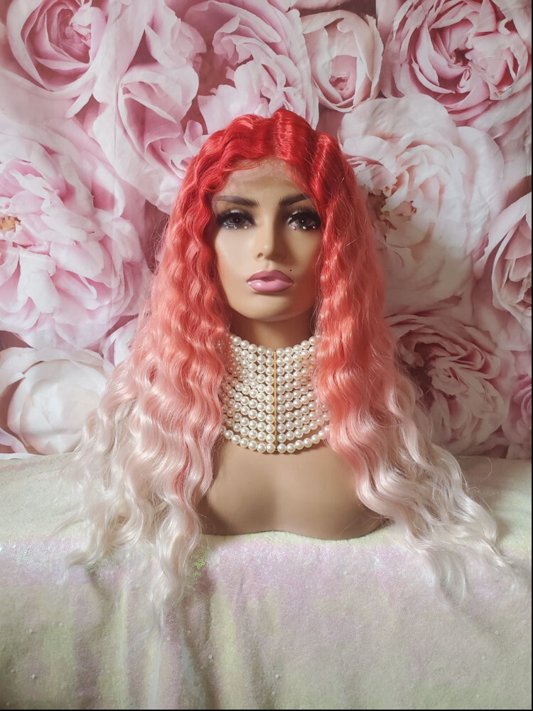 HD lace front human blend wig